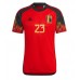 Belgien Michy Batshuayi #23 Hemmakläder VM 2022 Kortärmad